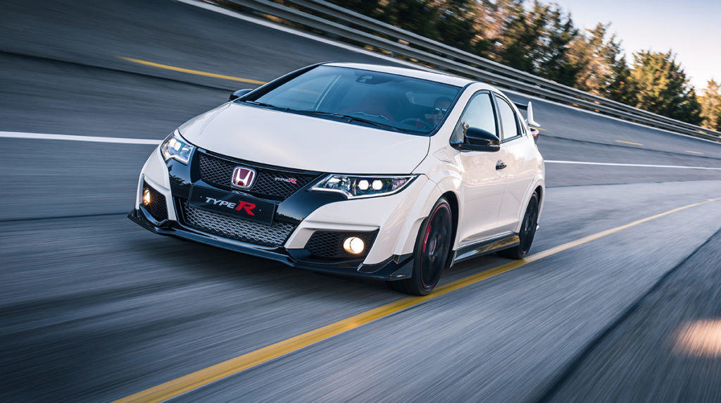 Honda Civic Type R – imekerge lend asfaldiorjadele