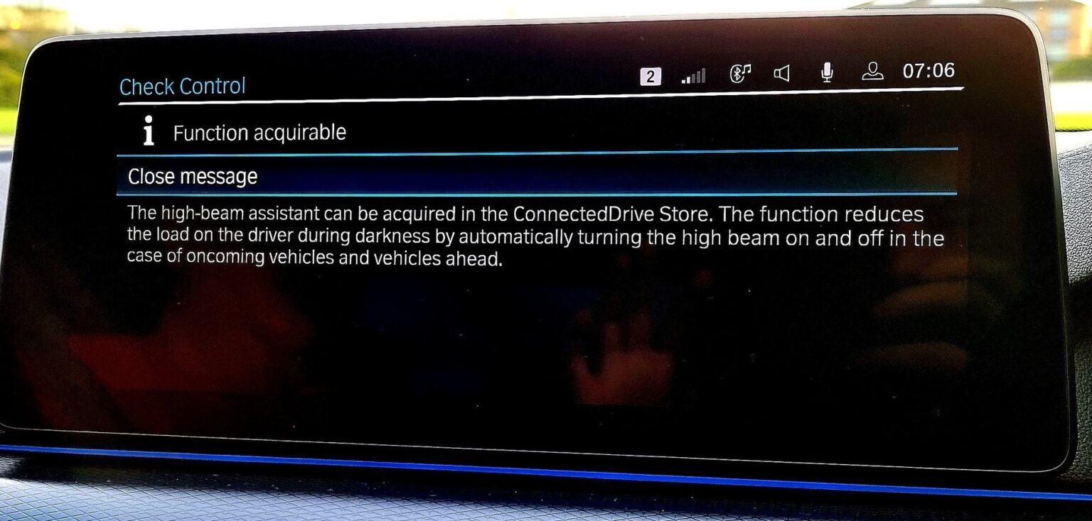 BMW high beam assistance